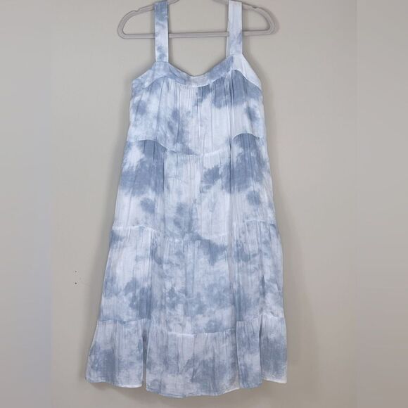 Rails Midi Amaya Dress Gauze Cotton Tiered Size Medium - Picture 1 of 9